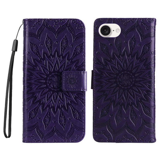 For iPhone 16e Case PU Leather Wallet Stand Protective Cover - Purple