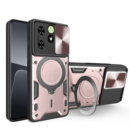 For TECNO Spark Go 2024 4G / Spark 20 / Spark 20C / Pop 8 Case Kickstand Cover (With Flash Light Hole) - Pink