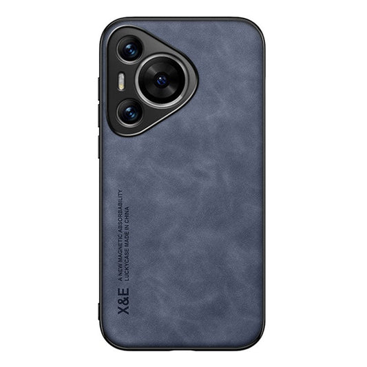 X&E For Huawei Pura 70 Case Skin-Touch Slim Phone Cover Support Magnetic Car Mount - Blue