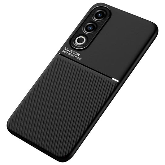 For OnePlus Ace 3V 5G Case PU Leather+PC+TPU Protective Phone Cover Works with Magnetic Car Mount - Black