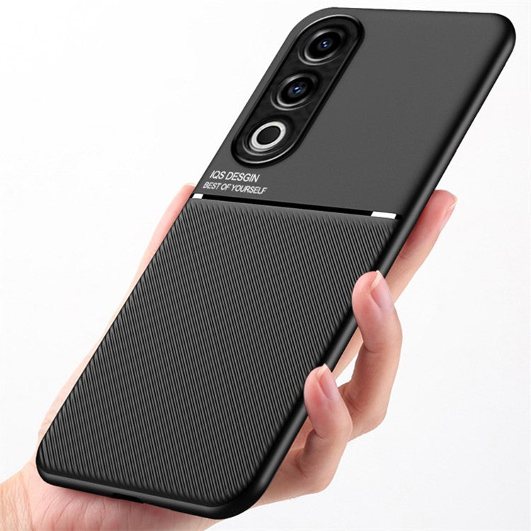 For OnePlus Ace 3V 5G Case PU Leather+PC+TPU Protective Phone Cover Works with Magnetic Car Mount - Red