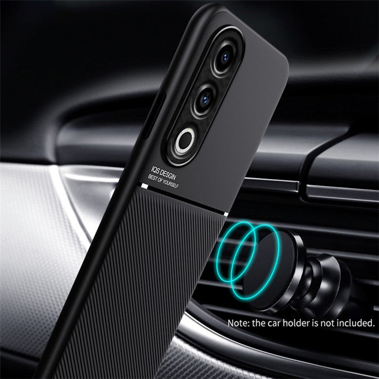 For OnePlus Ace 3V 5G Case PU Leather+PC+TPU Protective Phone Cover Works with Magnetic Car Mount - Red