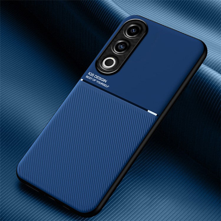 For OnePlus Ace 3V 5G Case PU Leather+PC+TPU Protective Phone Cover Works with Magnetic Car Mount - Blue