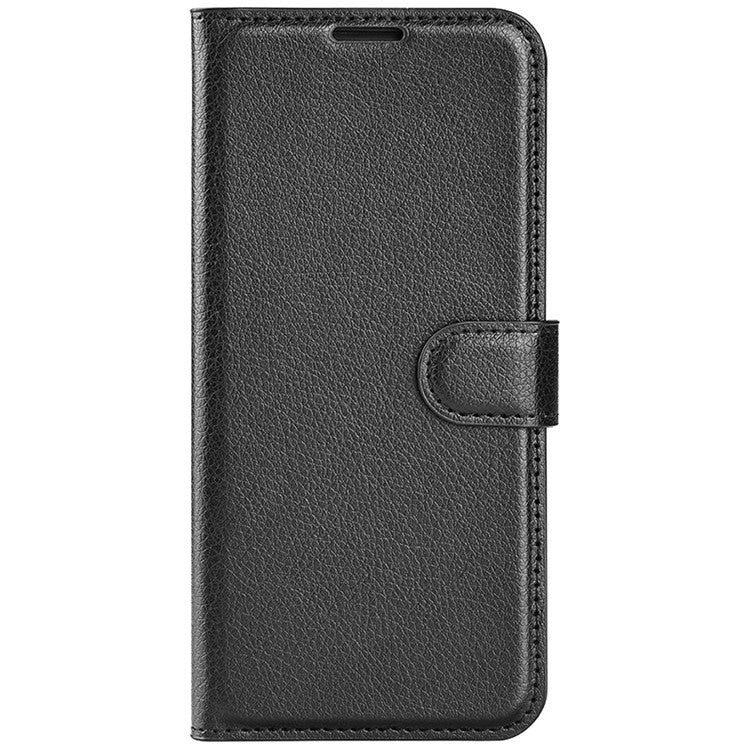 For Huawei Pura 70 Wallet Case with Card Holder Litchi Texture Leather Phone Cover - Black
