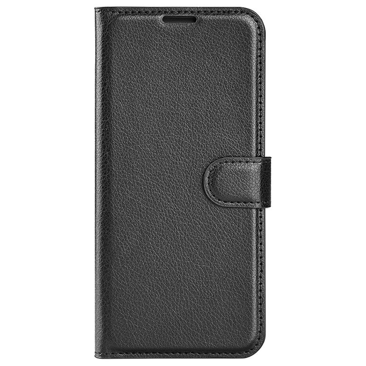 For Huawei Pura 70 Ultra Case Litchi Texture Leather Folio Flip Wallet Phone Cover - Black