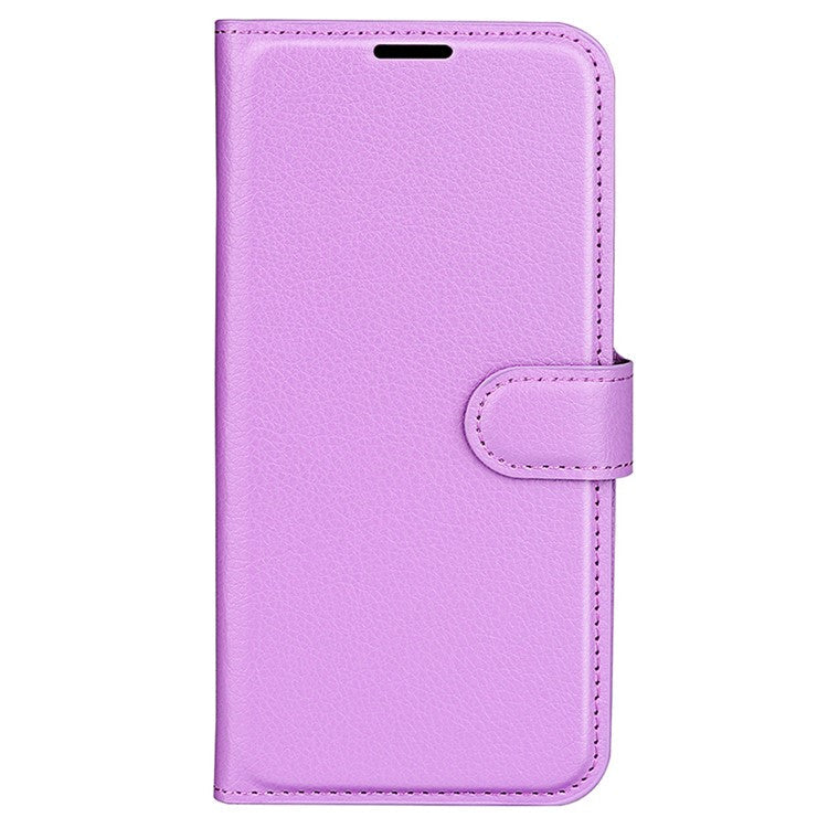 For Huawei Pura 70 Ultra Case Litchi Texture Leather Folio Flip Wallet Phone Cover - Purple