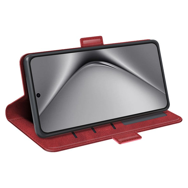 For Huawei Pura 70 Ultra Case Calf Texture Wallet Card Slots Leather Phone Cover - Red