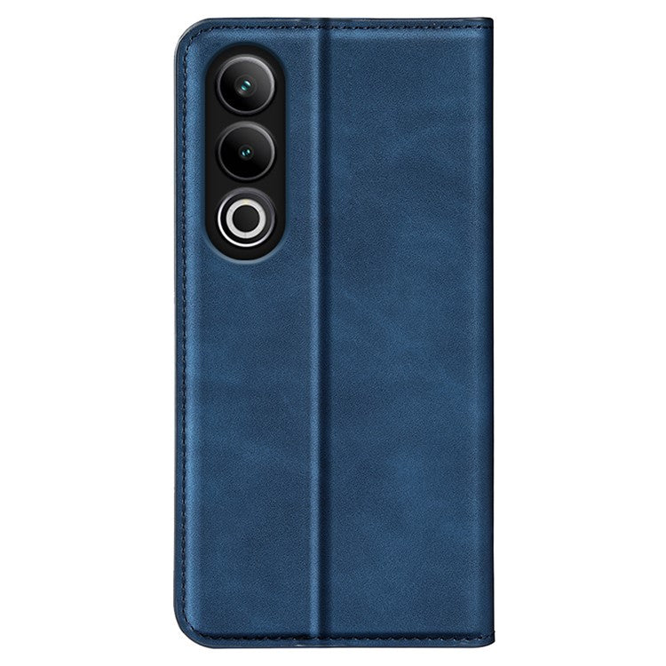 For OnePlus Ace 3V 5G Case Skin-Friendly Card Slots Magnetic Flip Leather Phone Cover - Blue