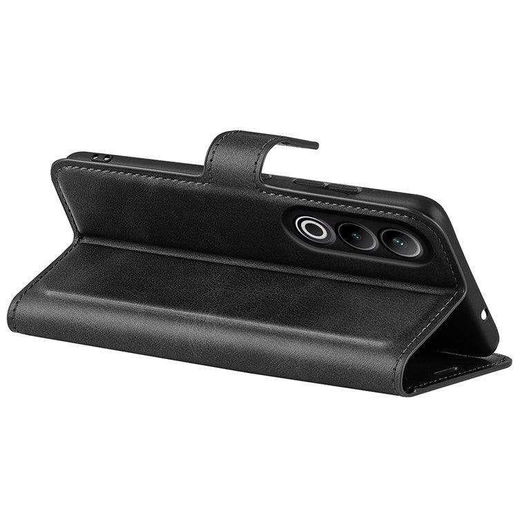 For OnePlus Ace 3V 5G Case Leather Phone Cover with Wallet Card Slots - Black