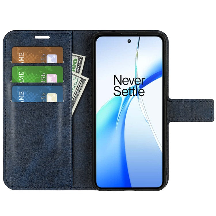 For OnePlus Ace 3V 5G Case Leather Phone Cover with Wallet Card Slots - Blue
