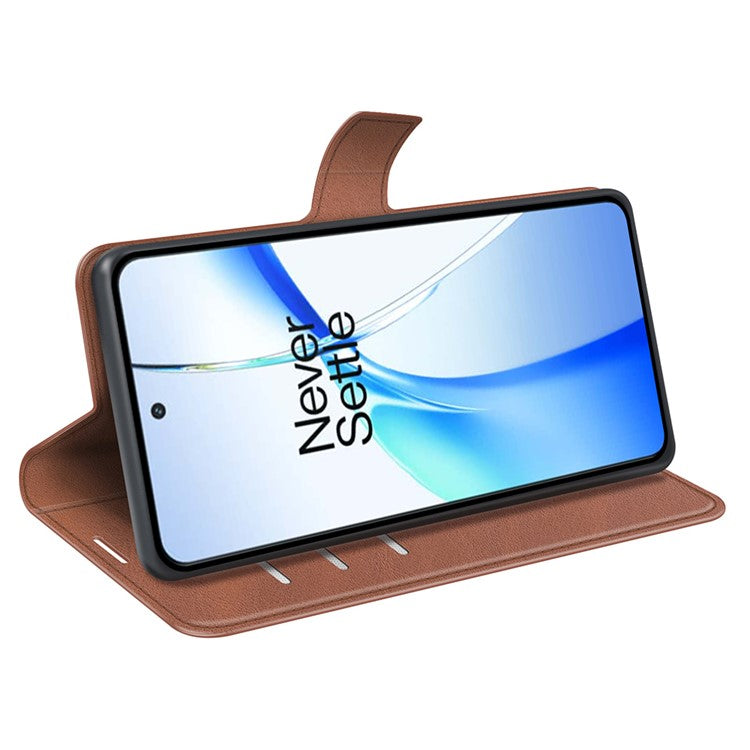 For OnePlus Ace 3V 5G Case Leather Phone Cover with Wallet Card Slots - Light Brown