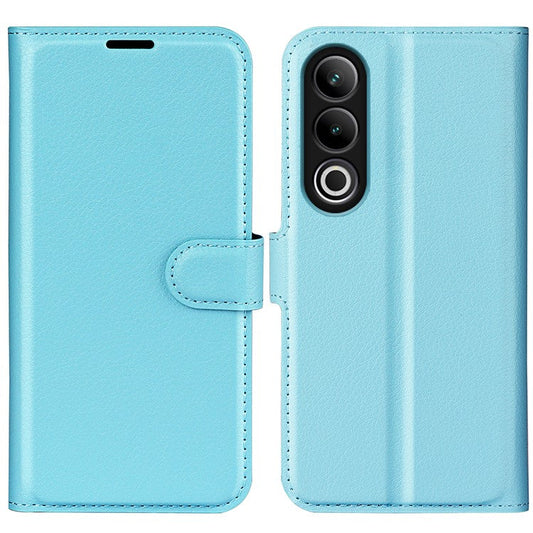For OnePlus Ace 3V 5G Case PU Leather Litchi Texture Flip Wallet Phone Cover - Blue