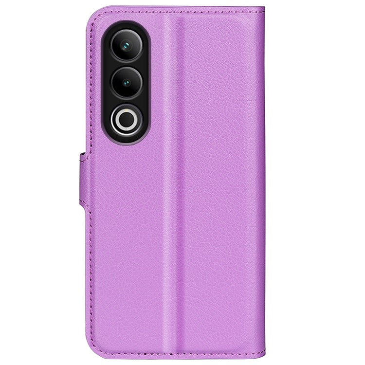 For OnePlus Ace 3V 5G Case PU Leather Litchi Texture Flip Wallet Phone Cover - Purple