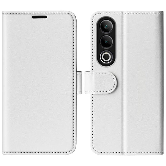 For OnePlus Ace 3V 5G Leather Case Wallet Crazy Horse Texture Folio Flip Phone Cover - White