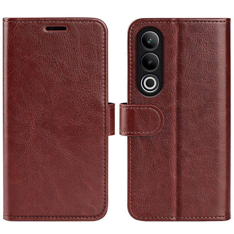For OnePlus Ace 3V 5G Leather Case Wallet Crazy Horse Texture Folio Flip Phone Cover - Brown