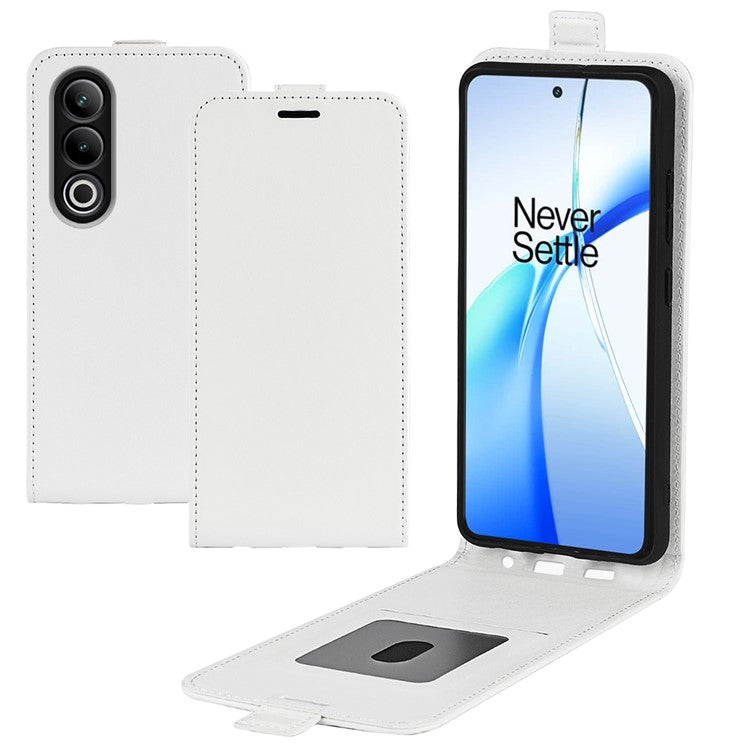 For OnePlus Ace 3V 5G Case Vertical Flip Crazy Horse PU Leather Phone Cover - White