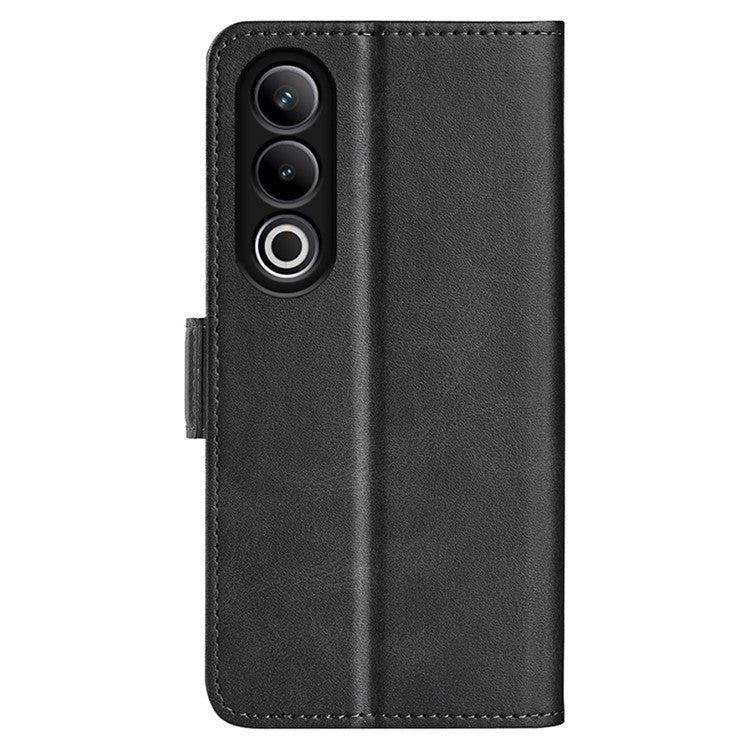 For OnePlus Ace 3V 5G Case Classic Calf Texture Flip Dual Magnetic Clasp Leather Phone Cover - Black