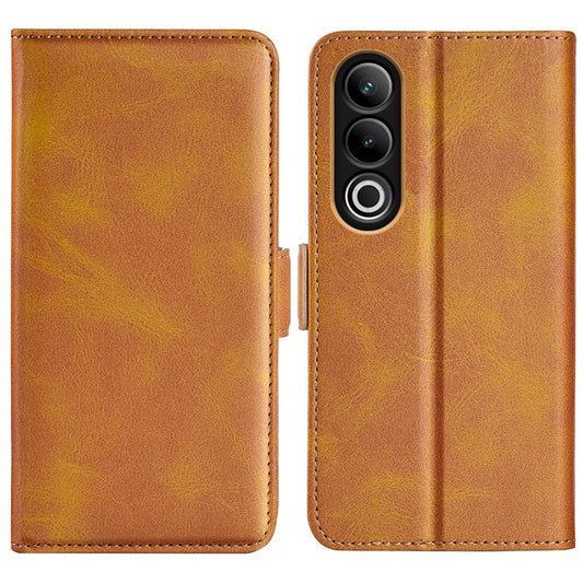 For OnePlus Ace 3V 5G Case Classic Calf Texture Flip Dual Magnetic Clasp Leather Phone Cover - Yellow
