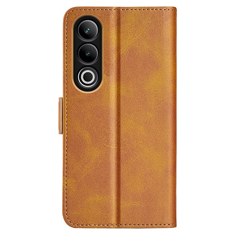 For OnePlus Ace 3V 5G Case Classic Calf Texture Flip Dual Magnetic Clasp Leather Phone Cover - Yellow