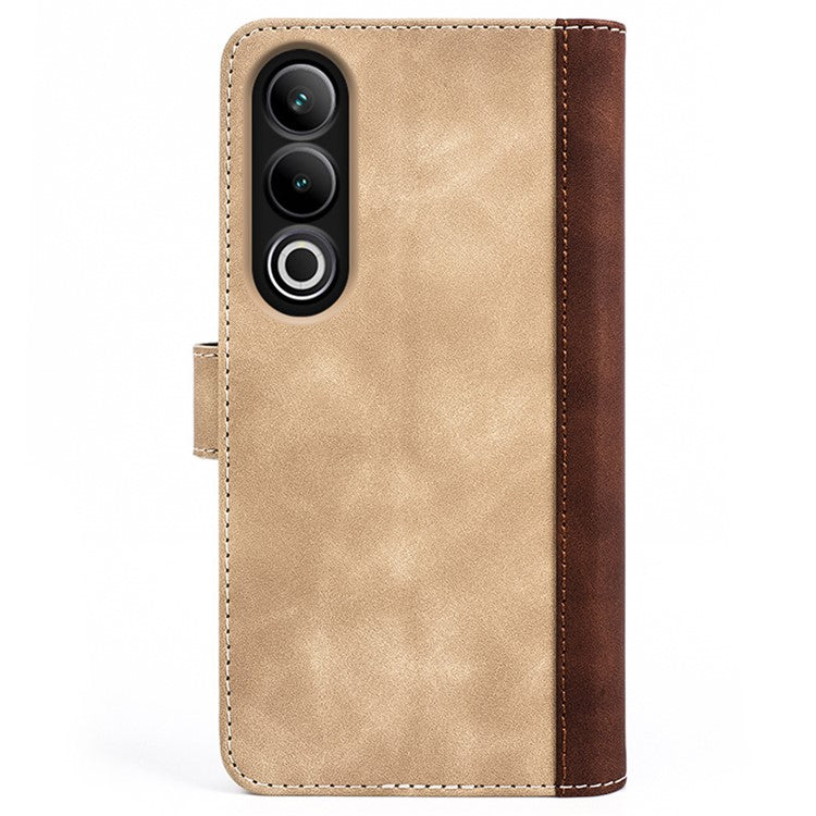 For OnePlus Ace 3V 5G Wallet Case Color Splicing Leather Stand Phone Cover - Yellow