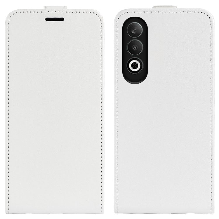 For OnePlus Nord CE4 5G / Oppo K12 Case Crazy Horse Texture Vertical Flip Leather Phone Cover - White