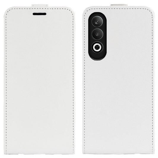 For OnePlus Nord CE4 5G / Oppo K12 Case Crazy Horse Texture Vertical Flip Leather Phone Cover - White