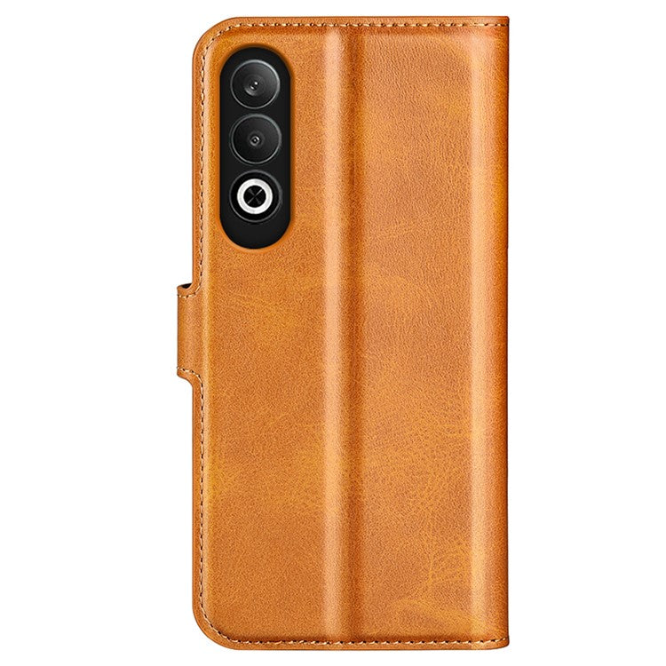 For OnePlus Nord CE4 5G / Oppo K12 Case Magnetic Calf Texture Leather Phone Cover - Yellow