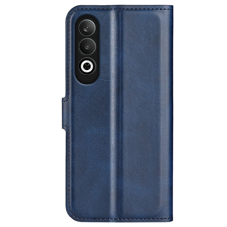 For OnePlus Nord CE4 5G / Oppo K12 Case Magnetic Calf Texture Leather Phone Cover - Blue
