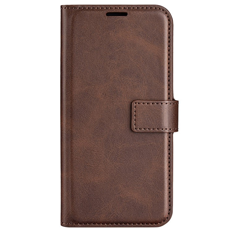 For OnePlus Nord CE4 5G / Oppo K12 Case Magnetic Calf Texture Leather Phone Cover - Brown