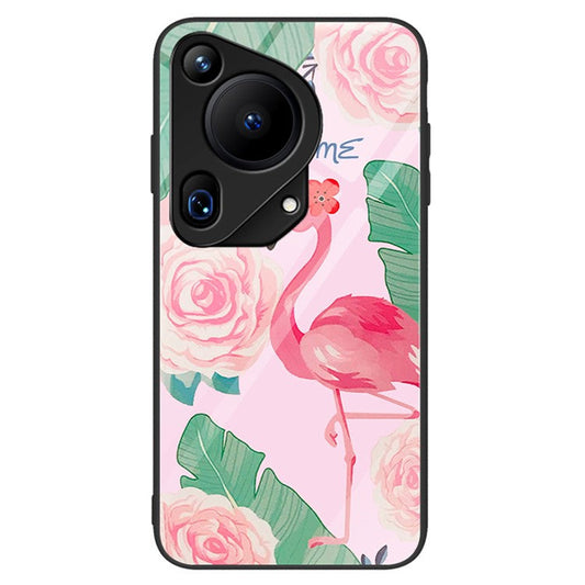 For Huawei Pura 70 Ultra Case Pattern Print Tempered Glass +PC+TPU Phone Cover - Bird
