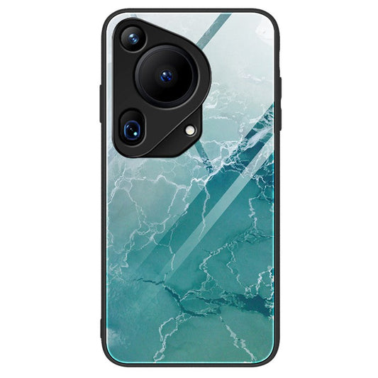For Huawei Pura 70 Ultra Case Marble Pattern Tempered Glass+PC+TPU Phone Cover - DL04