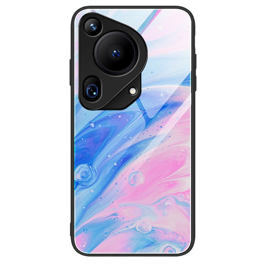 For Huawei Pura 70 Ultra Case Marble Pattern Tempered Glass+PC+TPU Phone Cover - DL05
