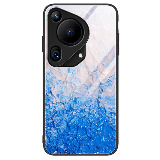 For Huawei Pura 70 Ultra Case Marble Pattern Tempered Glass+PC+TPU Phone Cover - DL07