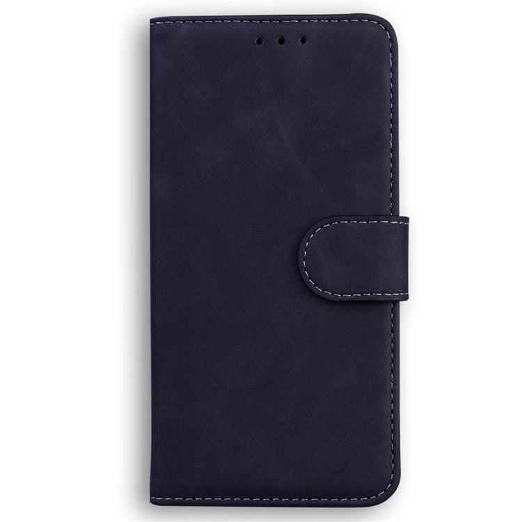 For Samsung Galaxy Xcover7 Case Shockproof Solid Color Leather Flip Phone Cover - Black