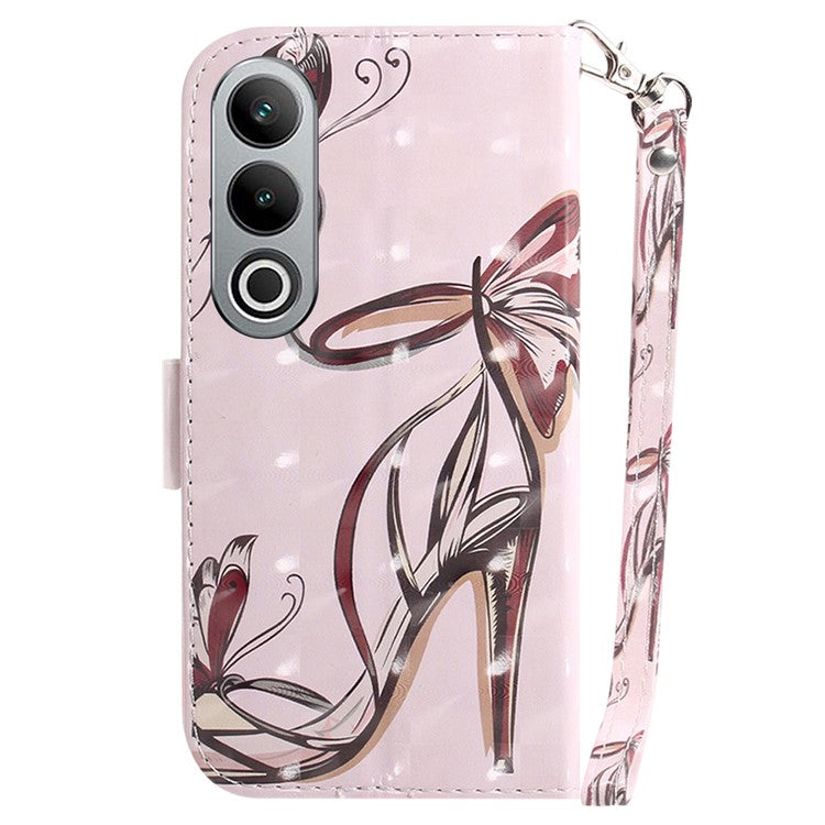 For OnePlus Nord CE4 5G Case 3D Pattern PU Leather Flip Phone Cover - Butterfly High Heels