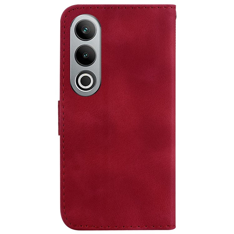 For OnePlus Nord CE4 5G PU Leather Case 7-Shape Magnetic Closure Flip Protective Cover - Red
