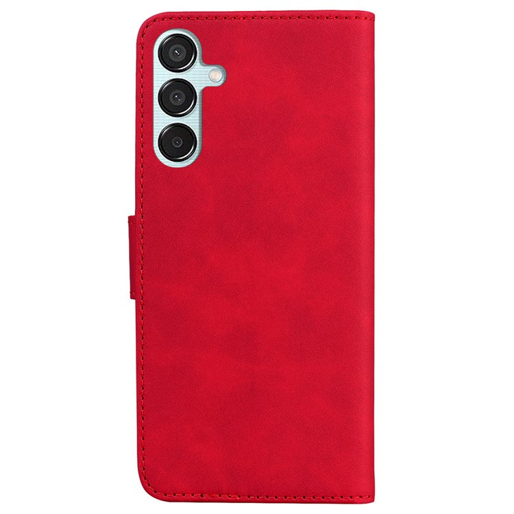 For Samsung Galaxy M15 5G / F15 5G Case Butterfly Wallet Pouch Leather Phone Cover - Red
