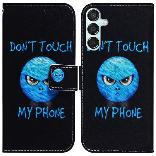 For Samsung Galaxy M15 5G / F15 5G Case Pattern Printing Phone Leather Cover - Don't Touch My Phone