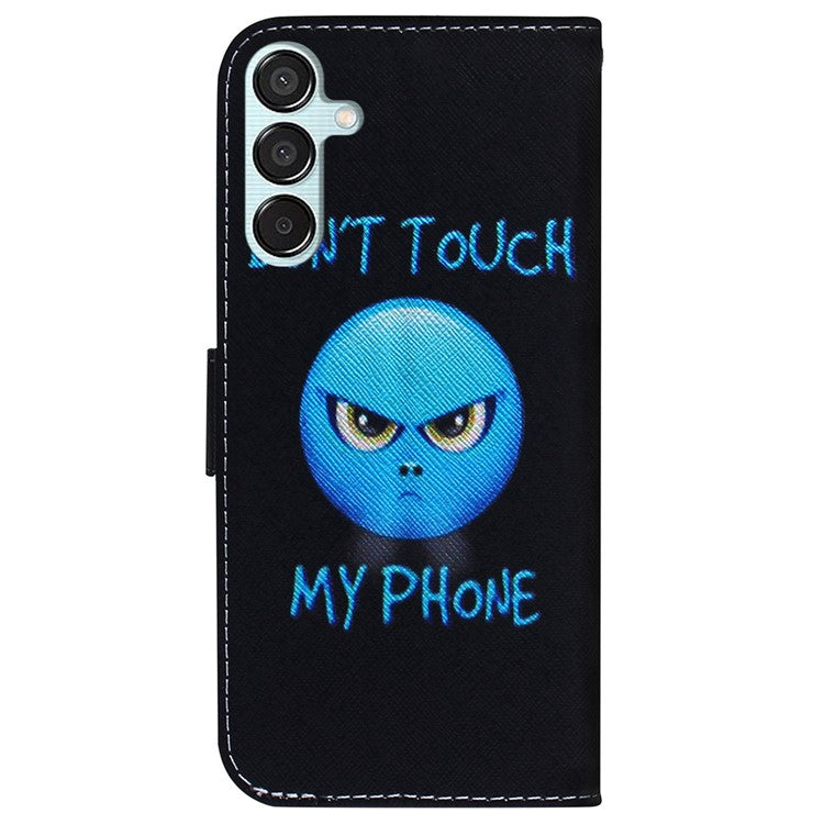 For Samsung Galaxy M15 5G / F15 5G Case Pattern Printing Phone Leather Cover - Don't Touch My Phone