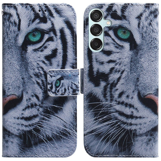 For Samsung Galaxy M15 5G / F15 5G Case Pattern Printing Phone Leather Cover - Tiger