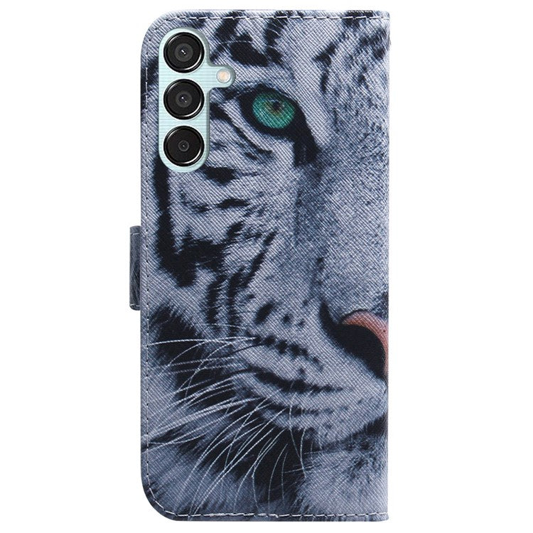 For Samsung Galaxy M15 5G / F15 5G Case Pattern Printing Phone Leather Cover - Tiger