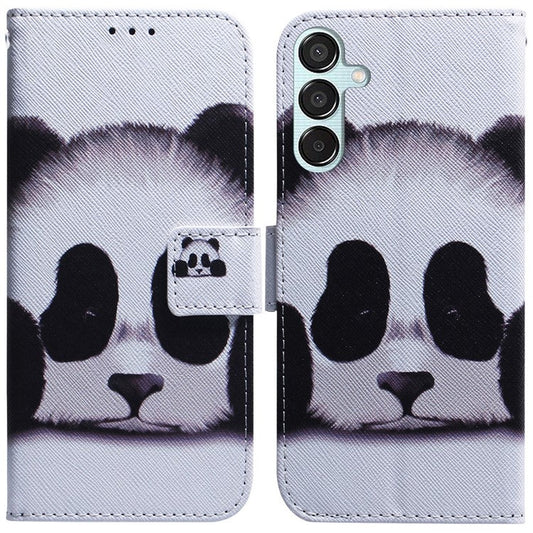 For Samsung Galaxy M15 5G / F15 5G Case Pattern Printing Phone Leather Cover - Panda