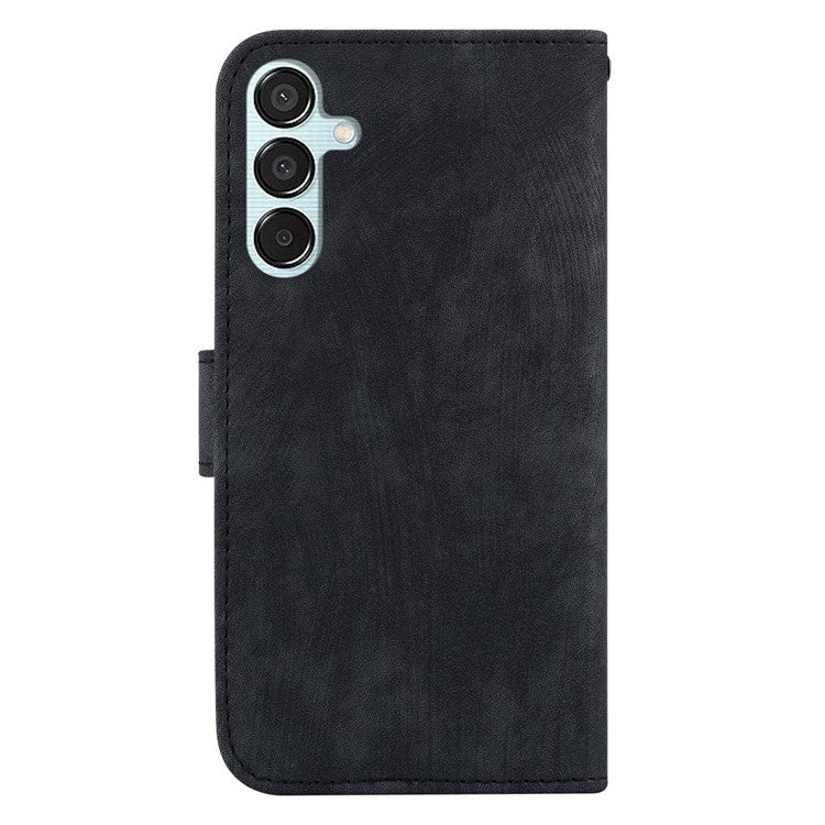 For Samsung Galaxy M15 5G / F15 5G Case Cute Tiger Pattern Flip Leather Phone Cover - Black