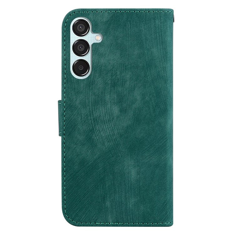 For Samsung Galaxy M15 5G / F15 5G Case Cute Tiger Pattern Flip Leather Phone Cover - Green