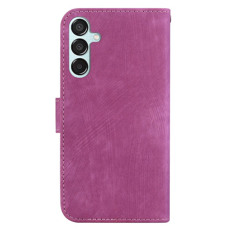 For Samsung Galaxy M15 5G / F15 5G Case Cute Tiger Pattern Flip Leather Phone Cover - Rose