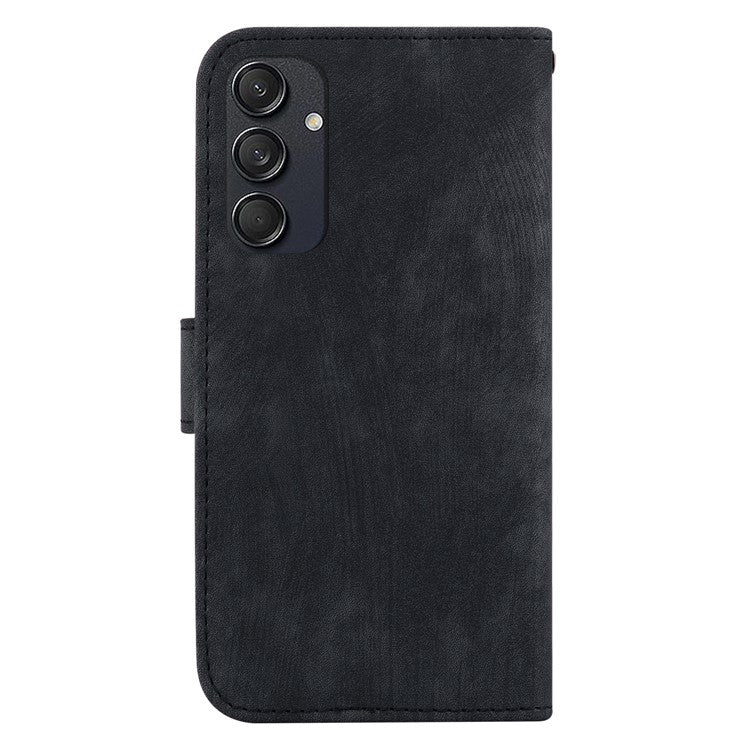 For Samsung Galaxy M55 5G / C55 5G / F55 5G Case Wallet Little Tiger Imprinted Leather Phone Cover - Black