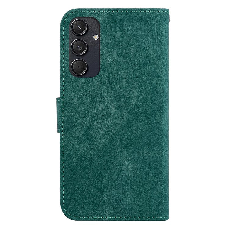 For Samsung Galaxy M55 5G / C55 5G / F55 5G Case Wallet Little Tiger Imprinted Leather Phone Cover - Green
