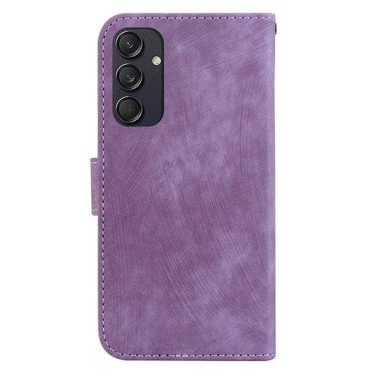 For Samsung Galaxy M55 5G / C55 5G / F55 5G Case Wallet Little Tiger Imprinted Leather Phone Cover - Purple