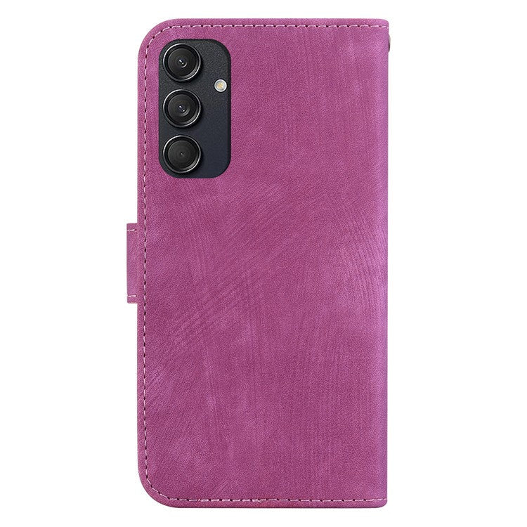 For Samsung Galaxy M55 5G / C55 5G / F55 5G Case Wallet Little Tiger Imprinted Leather Phone Cover - Rose
