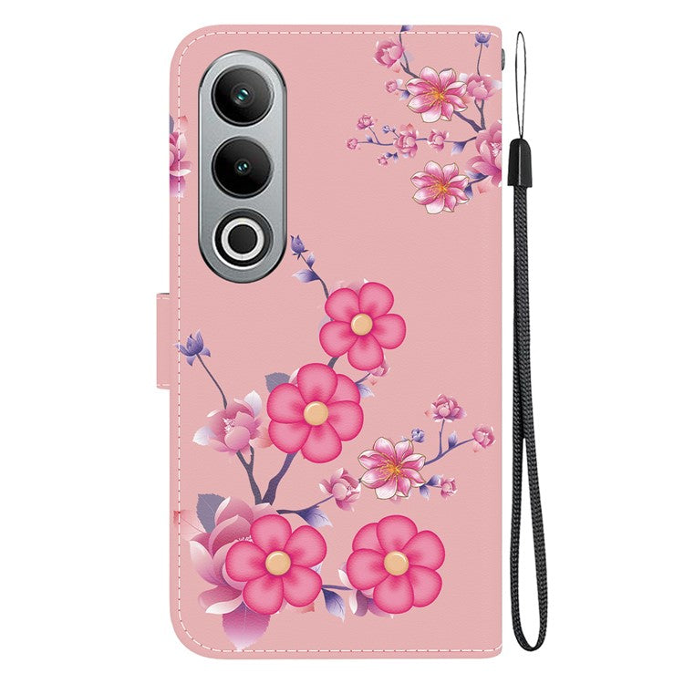 For OnePlus Nord CE4 5G Case PU Leather Pattern Printing Full Protection Cover - Sakura